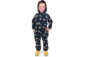 JAN & JUL Waterproof Rain Suit, Fleece Lined Coveralls for Boys