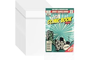 VOKOY 100 Pack Resealable Current Size Comic Book Bags, Crystal Clear Self Sealing Comic Sleeves Storage Protection for Regular Comics Magazine Storage, 7.2 X 10.6 Inches