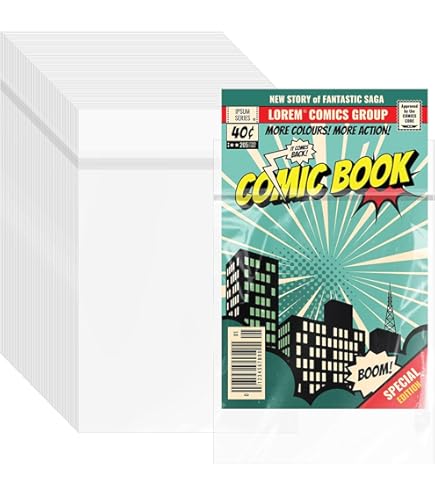 Amazon.com : VOKOY 20 Sets Current Size Comic Book Bags and Boards
