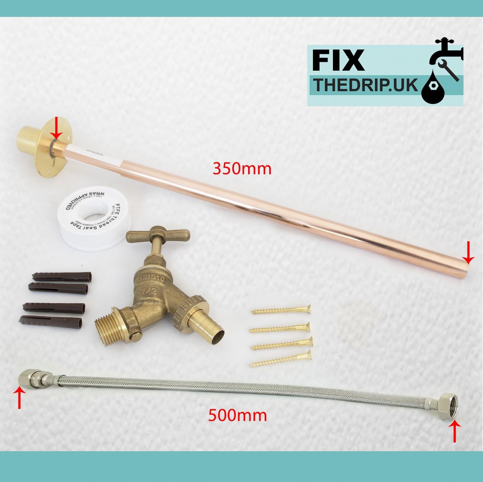 Easy Fit Outdoor GardenTap Kit Use Washing Machine Connection