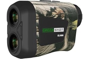 GREEN SHOT Range Finder for Hunting - 1200 Yards Golf Rangefinder with Slope Switch, Flag Lock, Speed Mode, Waterproof Rechargeable Hunting Range Finder, Ideal for Archery, Golf, Bow Hunter
