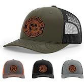 Mosestance Nobody Cares Work Harder Hat | 112 Style Truck Leather Patch Hat, 6-Panel Structured Snapback, Adjustable Fit, Casual Outdoor &amp; Work, Gift Ready