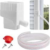 Rainwater Collection System-Rainwater Collection Diverter Connector System-Raindrop Rainwater Colander Kit for Hose for Diverting Water Fits 2&rsquo;&rsquo; x 3&rsquo;&rsquo; Standard Downspout