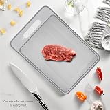 ZPSHYD Defrosting Tray 4-in-1 Double-Sided Chopping Board 14.4x9.8in Grey view 7