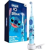 Oral-B iO Kids Rechargeable Electric Toothbrush, Stitch with 1 Brush Head - Automatic Pressure Sensor - 3 Cleaning Settings - 2 Min Music Timer - 28 Day Battery Life