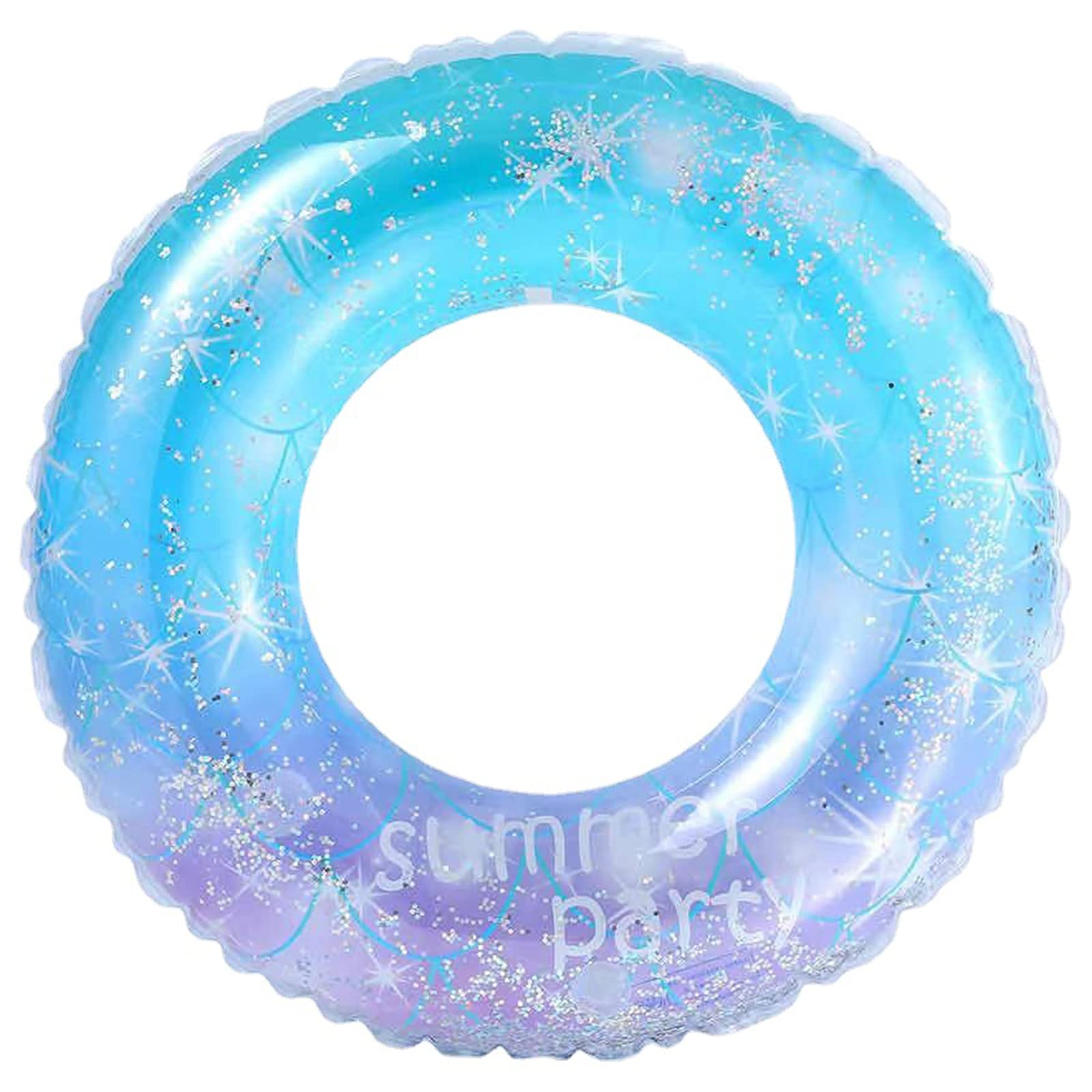 Swim Rings with Glitter Inflatable Pool Float Inflatable Adults Swim Ring Swimming Pool Float Tube Large Swim Ring Water Fun Beach Pool Toys for Summer Party For Kids Adults, 90 cm