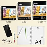 Ohuhu A4 Mixed Media Sketchbook 200gsm 124 Pages Spiral Bound view 2