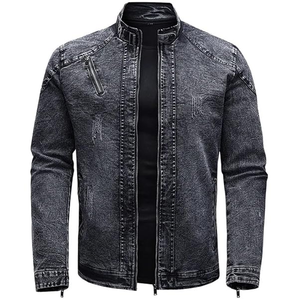 土日限定値下げLIDNM SILK DENIM MORTORCYCLE COAT LIDNM（リドム）の「SILK DENIM MORTORCYCLE COAT（ステンカラー