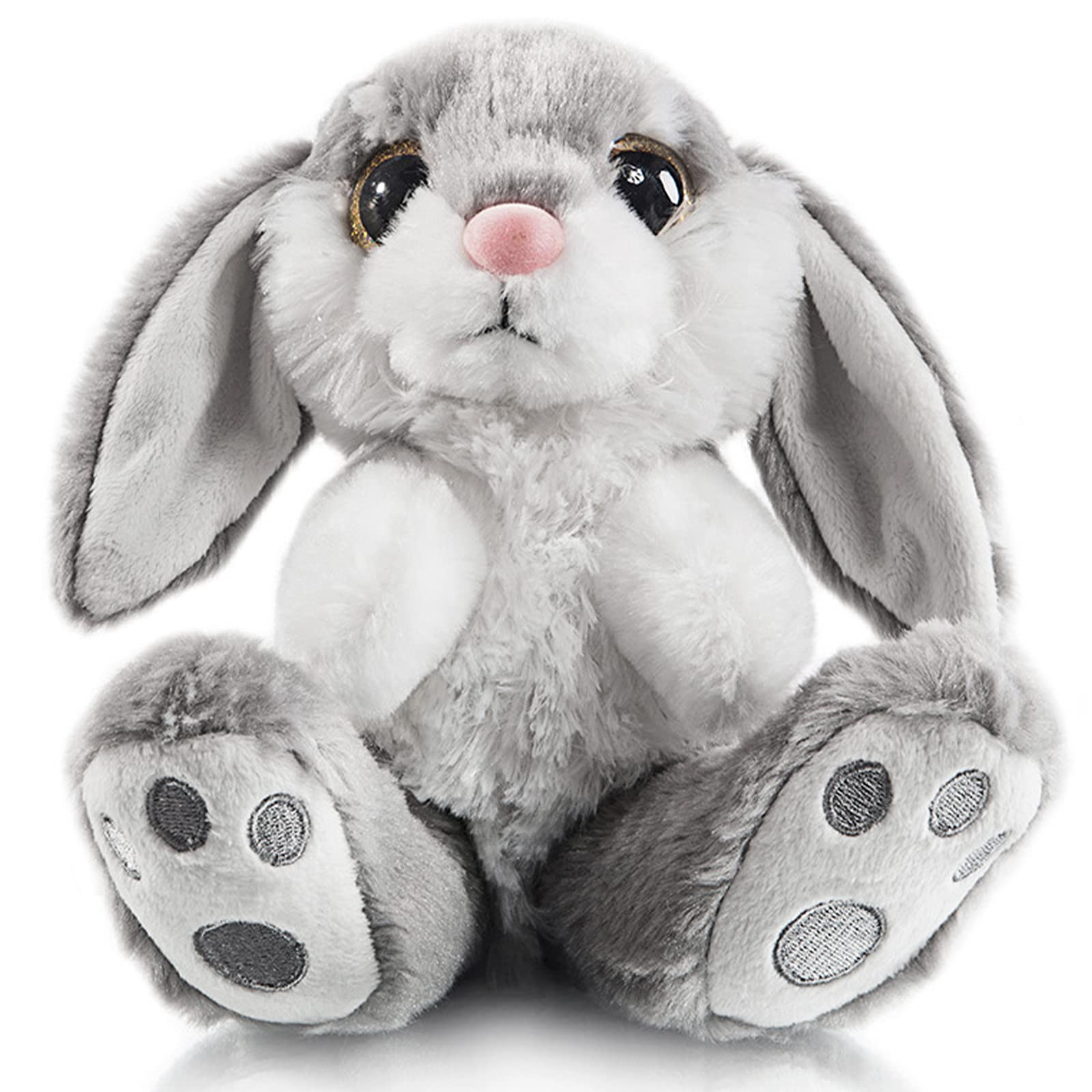 Photo 1 of My OLi Easter Bunny Stuffed Animal Plush 8.5" Rabbit Stuffed Bunny with Floppy Ear Bedtime Friend Soft Toy Gifts for Girls Boys Kids, Gray