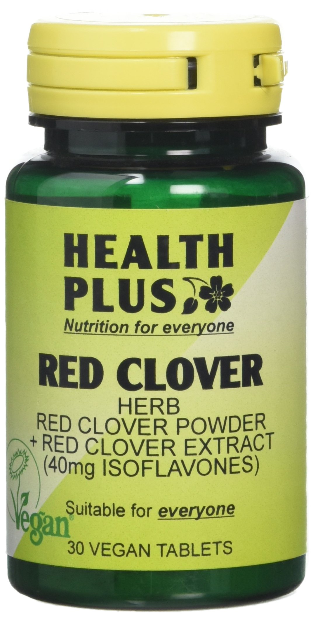 Health Plus Red Clover (40mg Isoflavones) Women's Health Plant Supplement - 30 Tablets