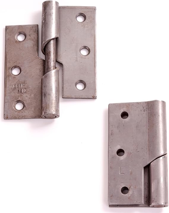 Pair of Left Hand Rising Butt Hinges 75mm/3" Thick Heavy Duty Steel