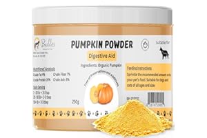 Buddies Natural Pumpkin Powder for Dogs & Cats – High Fiber Digestive Support, Prebiotic for Gut Health, Constipation Relief 