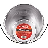 ProSelect Heavy Duty Stainless Steel Pails &mdash; Durable Pails for Kennels and Farms - 8&frac34;", 6-Quart