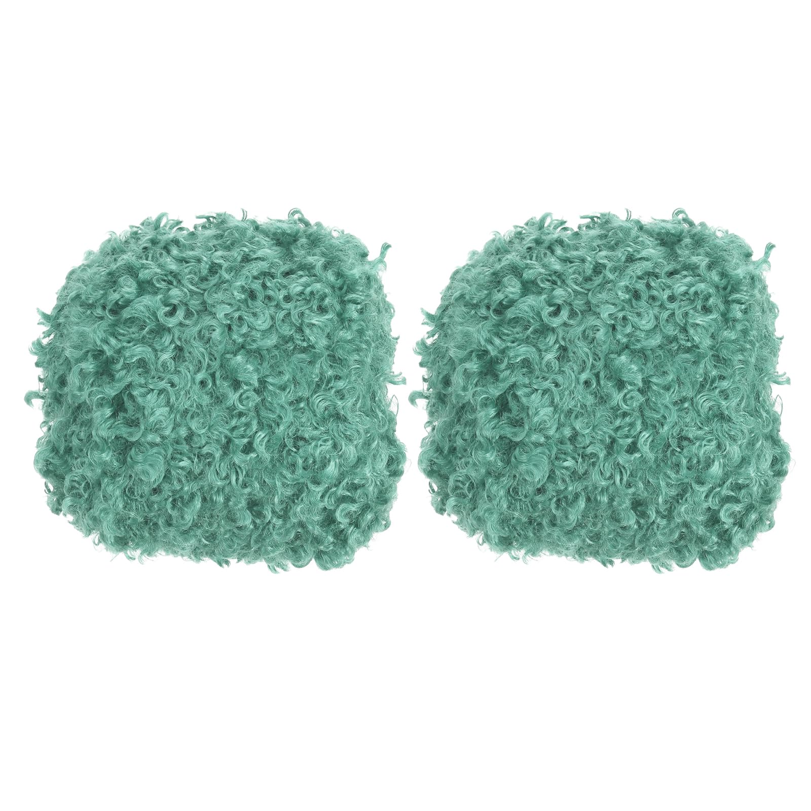 PATIKIL 33yds Fluffy Yarn, 2 Skeins Fuzzy Yarn Faux Fur Yarn Crochet Soft Polyester Plush Fur Eyelash for Crocheting Knit Blanket Rug Sweater Scarf Hat Bear Craft, Dark Green