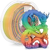 iSANMATE PLA+ 3D Printer Filament, Pla Filament 1.75mm Rainbow PLA, Color Change Filament Dimensional Accuracy +/- 0.03 mm,1 