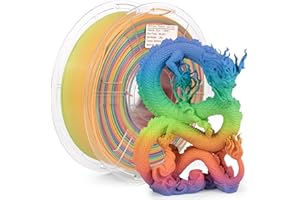iSANMATE PLA+ 3D Printer Filament, Pla Filament 1.75mm Rainbow PLA, Color Change Filament Dimensional Accuracy +/- 0.03 mm,1 KG Spool