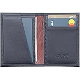 VOLPE Slim Wallet Genuine Leather for Men and Women (Black)