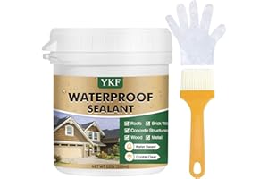 YKF Transparent Waterproof Sealant 12 Oz, Clear Water-Based Invisible Leak Repair Coating for Roofs, Walls, Bathroom, Shower, Kitchen, Indoor & Outdoor Waterproof Agent
