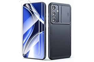 B LABS 3 in 1 Magnetic for Samsung Galaxy S24 Case with Slide Camera Cover [Compatible with MagSafe] [2X Screen Protectors] [Mil-Grade Shockproof] Slim Phone Case for S24 Case 6.2", Black