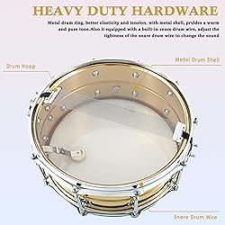 EASTROCK Snare Drum 14 X5.5 Inches Professional