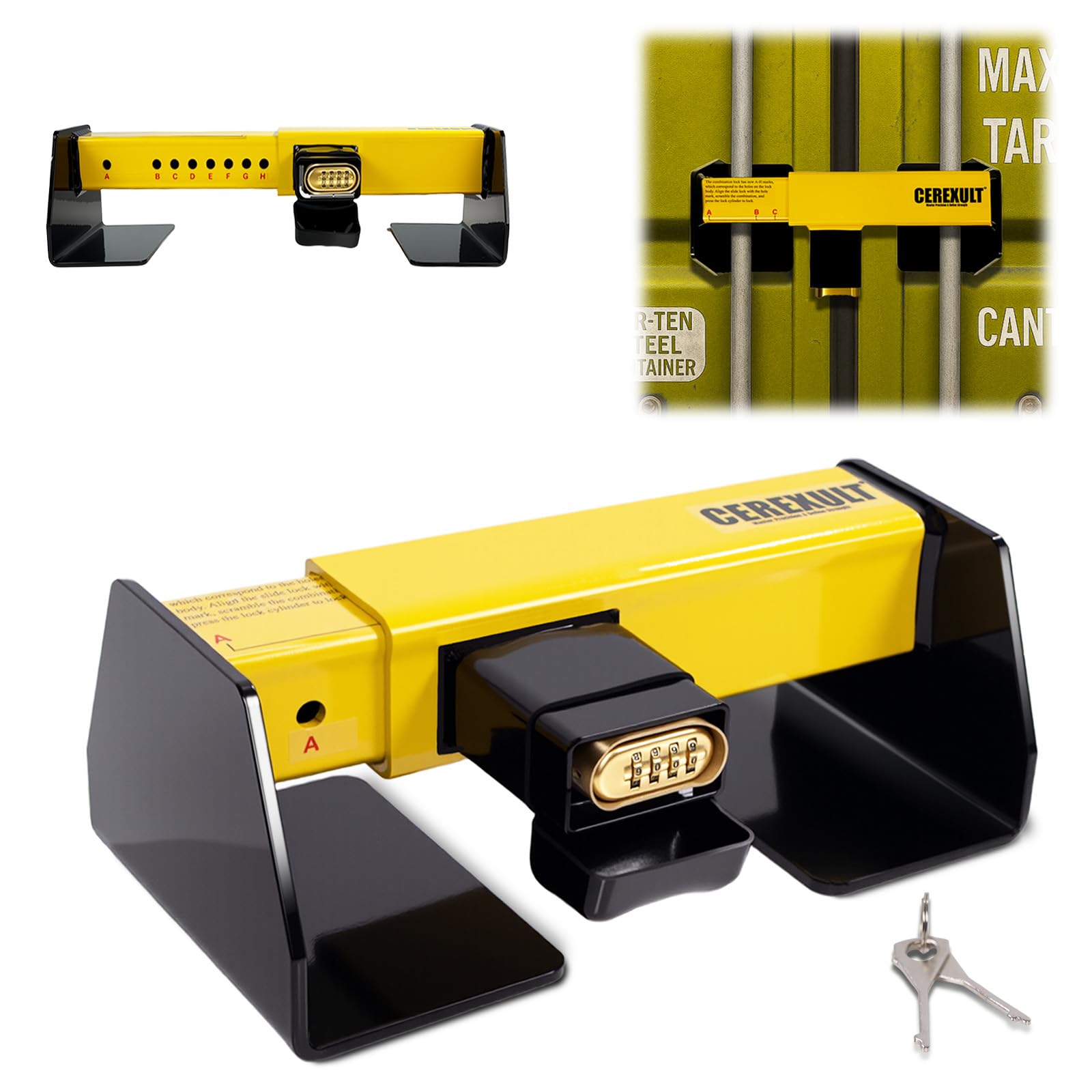 Photo 1 of Heavy Duty Cargo Door Lock - Customizable Password, Heavy Duty Cargo Lock, Container Door Locks, Semi Trailer, Combination Lock, Anti-Theft, Rust-Proof, Cargo Security, Bolt Cutter Resistant.