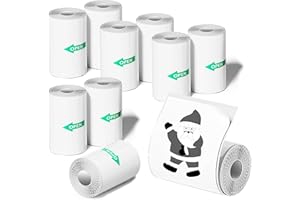 10 Rolls Mini Thermal Printer Sticker Paper 57 X 25mm for Most Kids Instant Camera, Pocket Printer Refill Paper