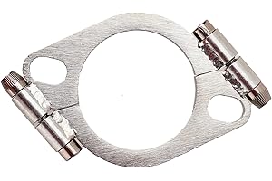 Rwraps 2.0" Split Flange Repair Kit,Iron galvanized Exhaust Flange 2.0 Inch/51mm 2 Bolt Flat Split Flange Repair Replacement 