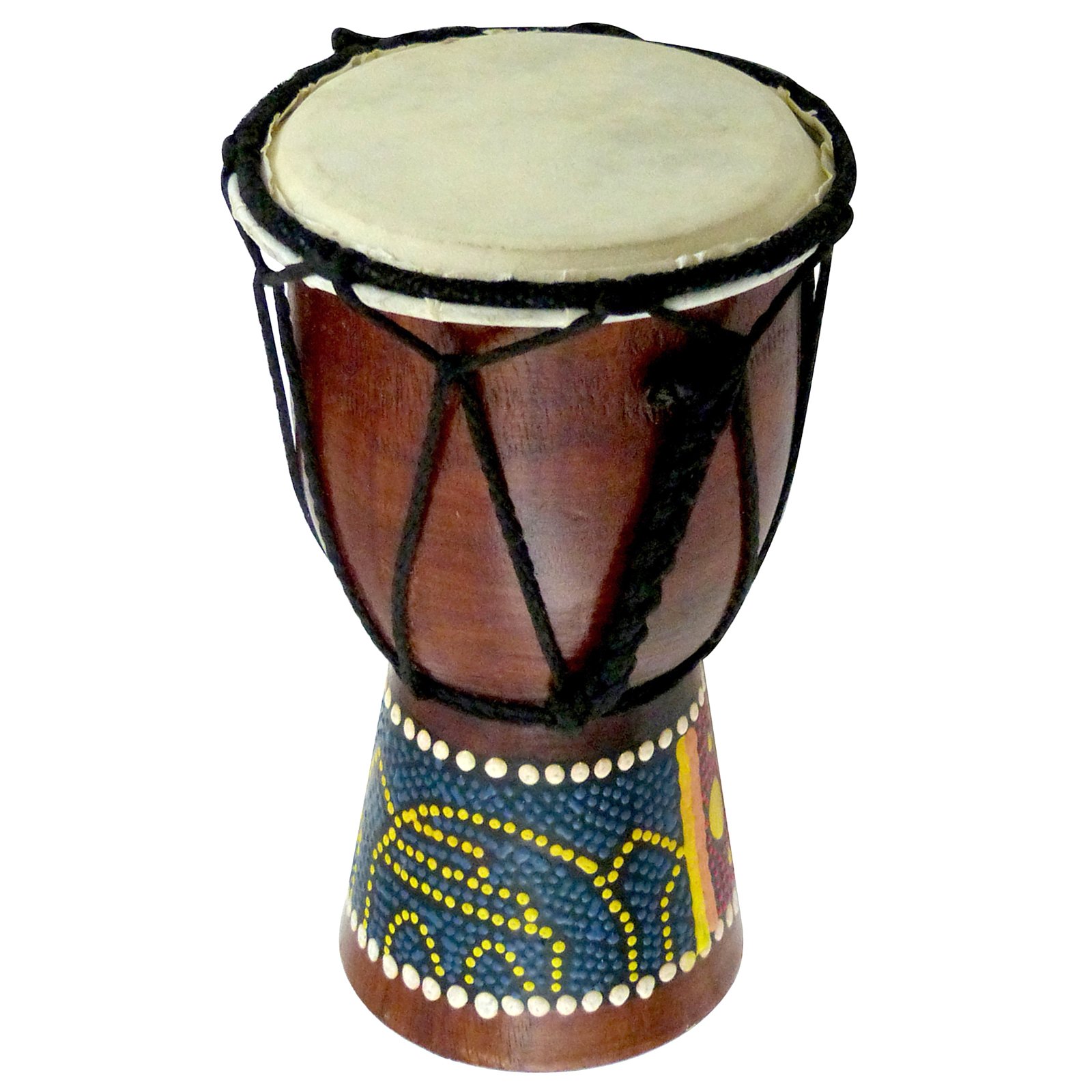 6" Wooden Djembe Doumbek Darbuka Hand Drum Egyptian Design Pattern