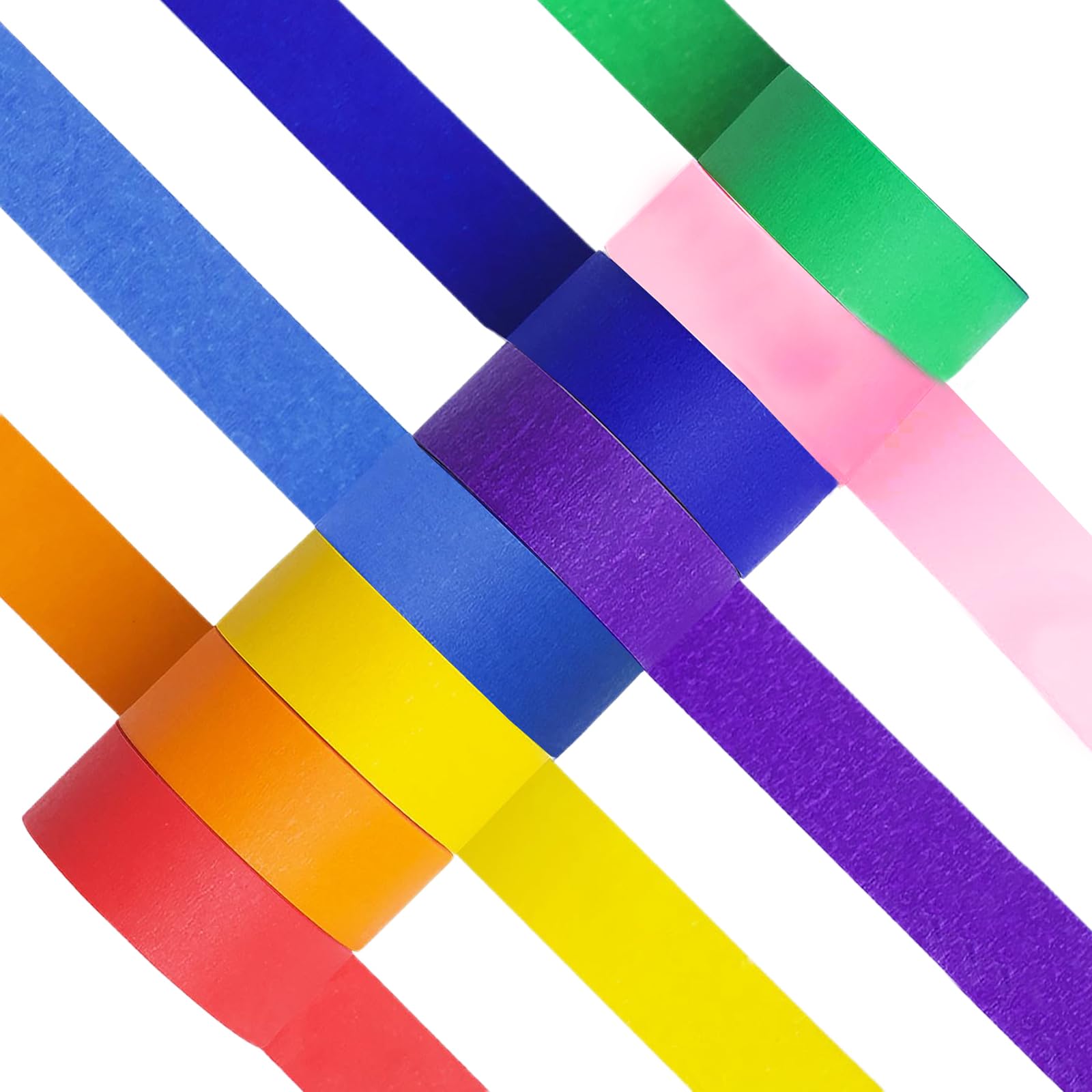wodehahagou 8 Rolls Rainbow Masking Tape 1.5cm x 13m Masking Tape,Writable Coloured Masking Tapes Colourful Tape for Office,Home, and Crafts Multi Purposes Rainbow Tape Hand Torn