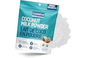 Rootalive Organic Coconut Milk Powder 150g Vegan and Gluten-Free, Powdered Coconut Milk for Desserts, Coffee, Smoothies, Baki