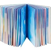 SIIXU Starry Sky Writing Journal for Women, Men, Unique Colorful Blank Notebook for Daily Notes, Gratitude, Dreams or Planning, 7.5” x 10.2", 160 Pages, 2 Bookmarks, Large, Hardcover, Unlined