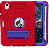 Grifobes Case for iPad mini 7th 2024 (A17 Pro) / Mini 6th Generation 2021 8.3", Heavy Duty Shockproof Cover with Pencil Holder Stand, for i Pad Mini 7/6 Gen 8.3 inch Case (Red+Blue)