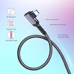 Besgoods USB C to USB C Cable 100W, 3ft 90 Degrees