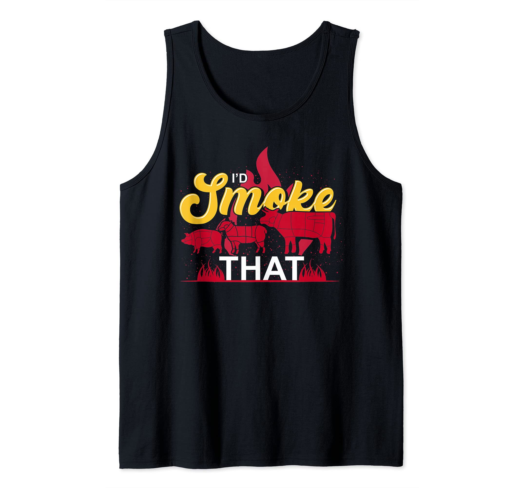 BBQ Grilled Meat Lover Grill Id Smoke That Funny Barbecue Tank Top