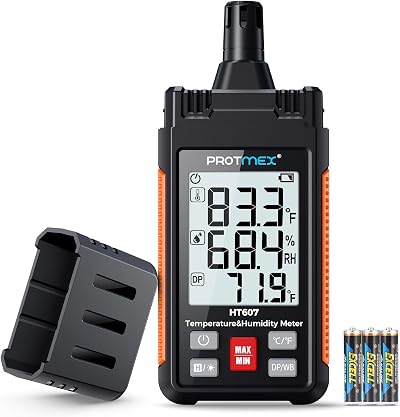 Protmex HT607 Temperature Humidity Meter High-Precision Digital Hygrometer