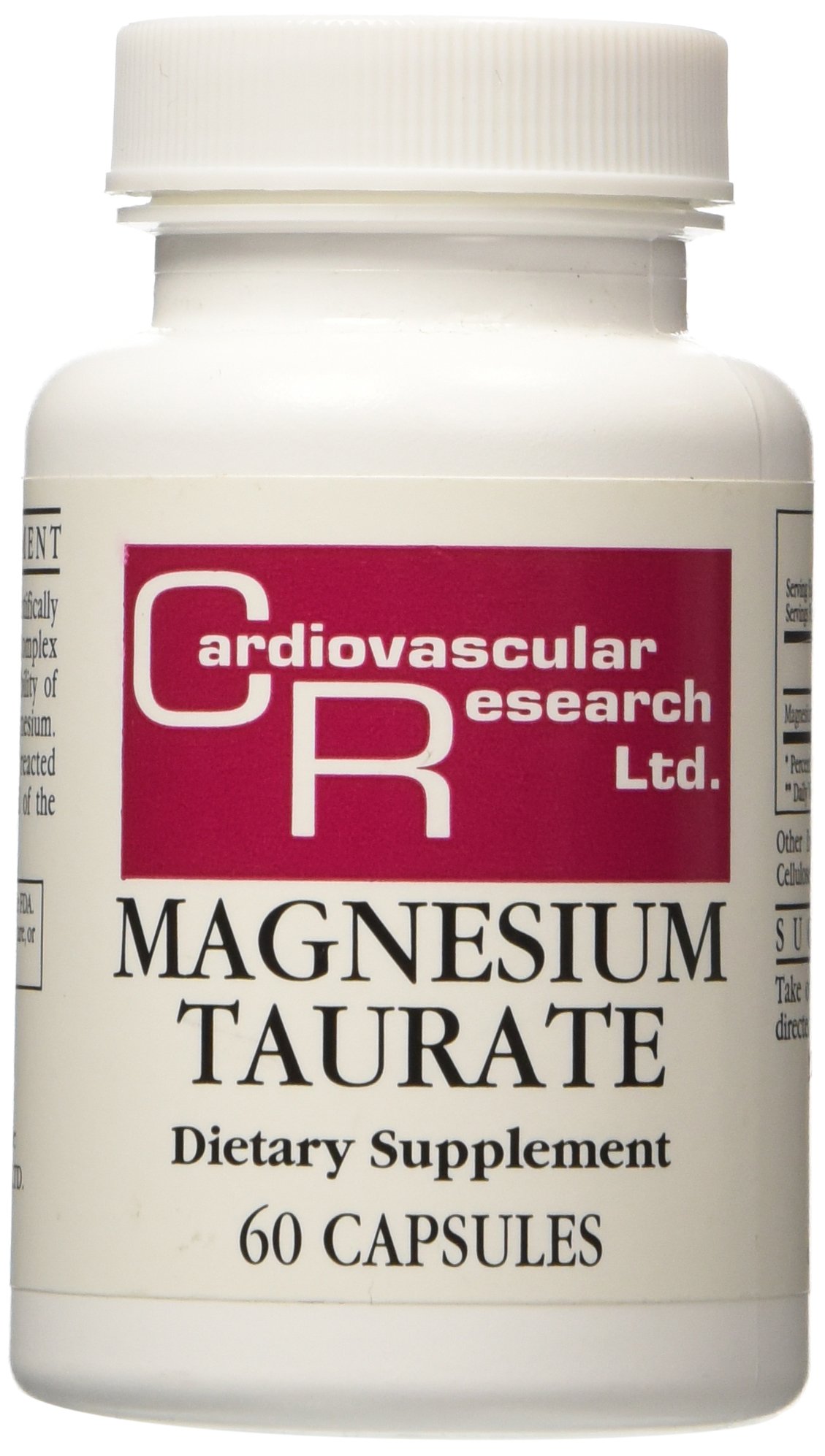Cardiovascular Research Magnesium Taurate Capsules, 60 Count Buy Online in United Arab Emirates