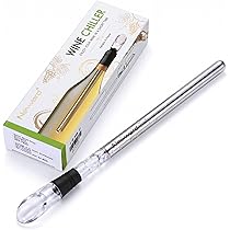 Accessoires vin - Argent Refroidisseur de vin - Acier inoxydable - 3 en 1 - Bâto