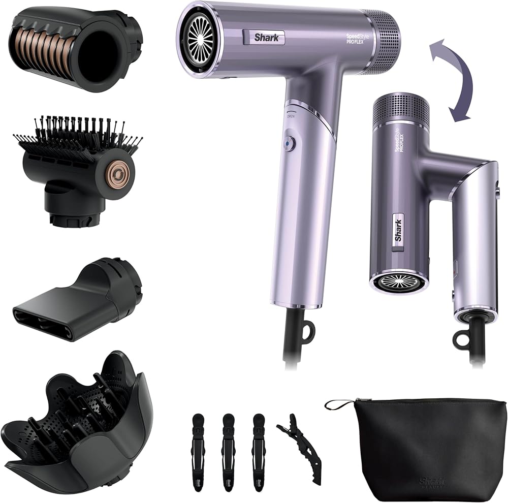 Shark SpeedStyle Pro Flex Hair Dryer Lilac Frost HD543PLUK