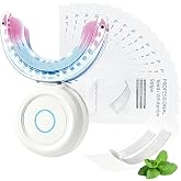 ZYLERIUM Teeth Whitening Light with Teeth Whitening Strips Kit | Teeth Whitening Accelerator Light, 32 LED Dual Light, USB Charger, 1 Pcs LED Light &amp; 28 count Teeth Whitening Strips