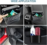 Kitbest Car Bin with Lid 60 Bags Trash Can Front Back Auto Accessories view 5