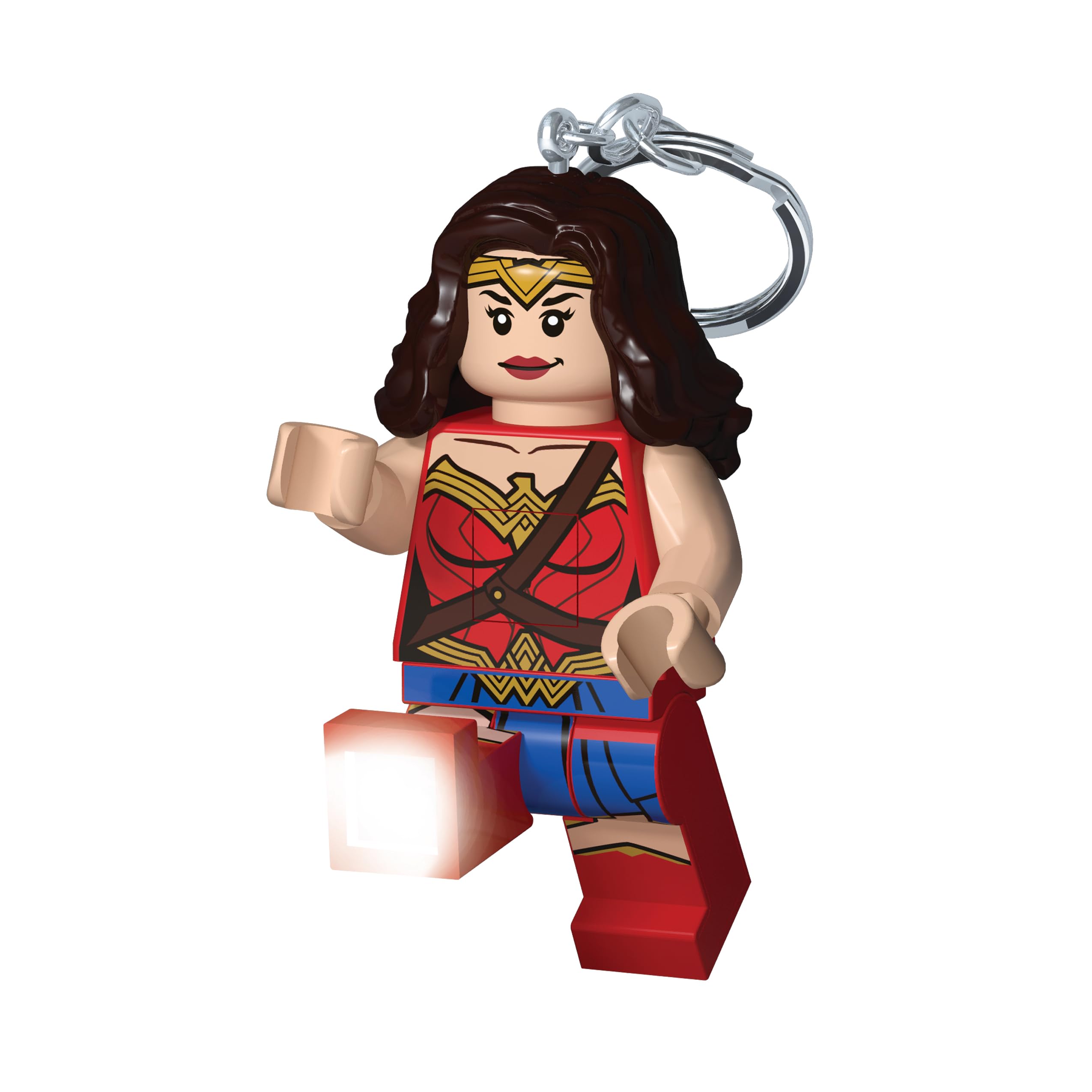 LEGO DC Superheroes - Wonder Woman Keychain LED Flashlight for DC Fans - Novelty Toy for Kids - 76mm Figure (KE117H) - 2 CR2025 Batteries Included