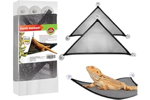 MCLANZOO 2PCS Bearded Dragon Lizard Hammock Reptile Hammock for Bearded Dragons Geckos Lizards,Breathable Mesh Reptile Bed and Rest for Snakes,Chameleon