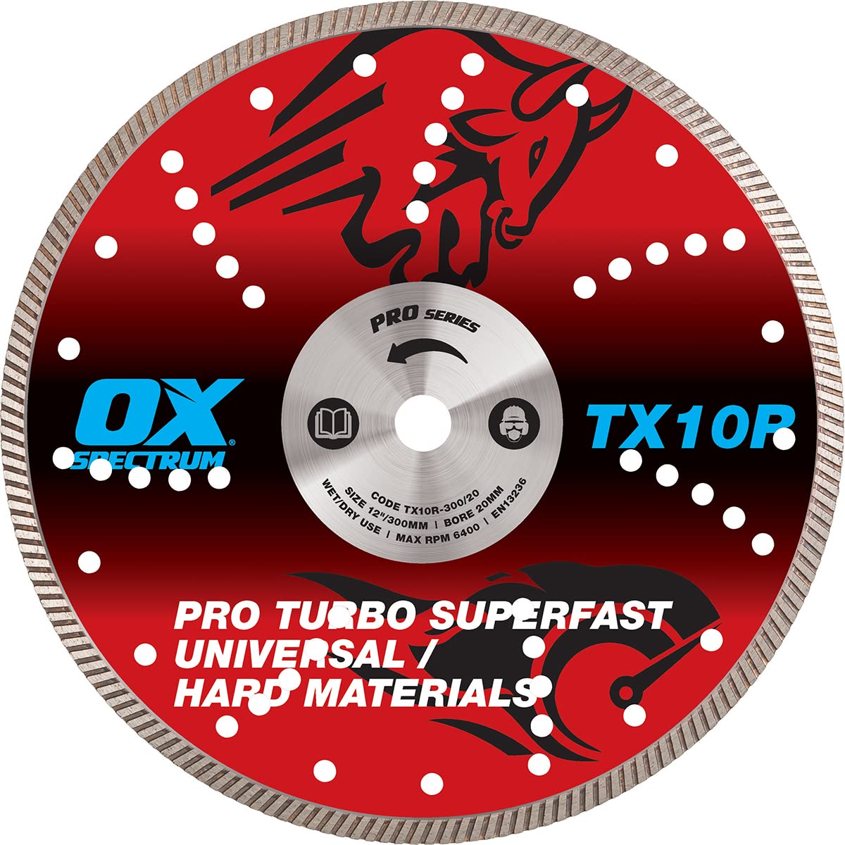 OX Tools TX10R-350/20 TX10R-350/25 350/20mm, Red, 350/25.4mm