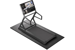 GYMCOPE Treadmill Mat, 7'x3'/6'x3'/6'x2.5'/5.6'x2'/4'x2', 6mm Thick Exercise Equipment Gym Mat for Hardwood FloorCarpet, Compatible with Peloton Bike, Indoor Spin Bike, Elliptical