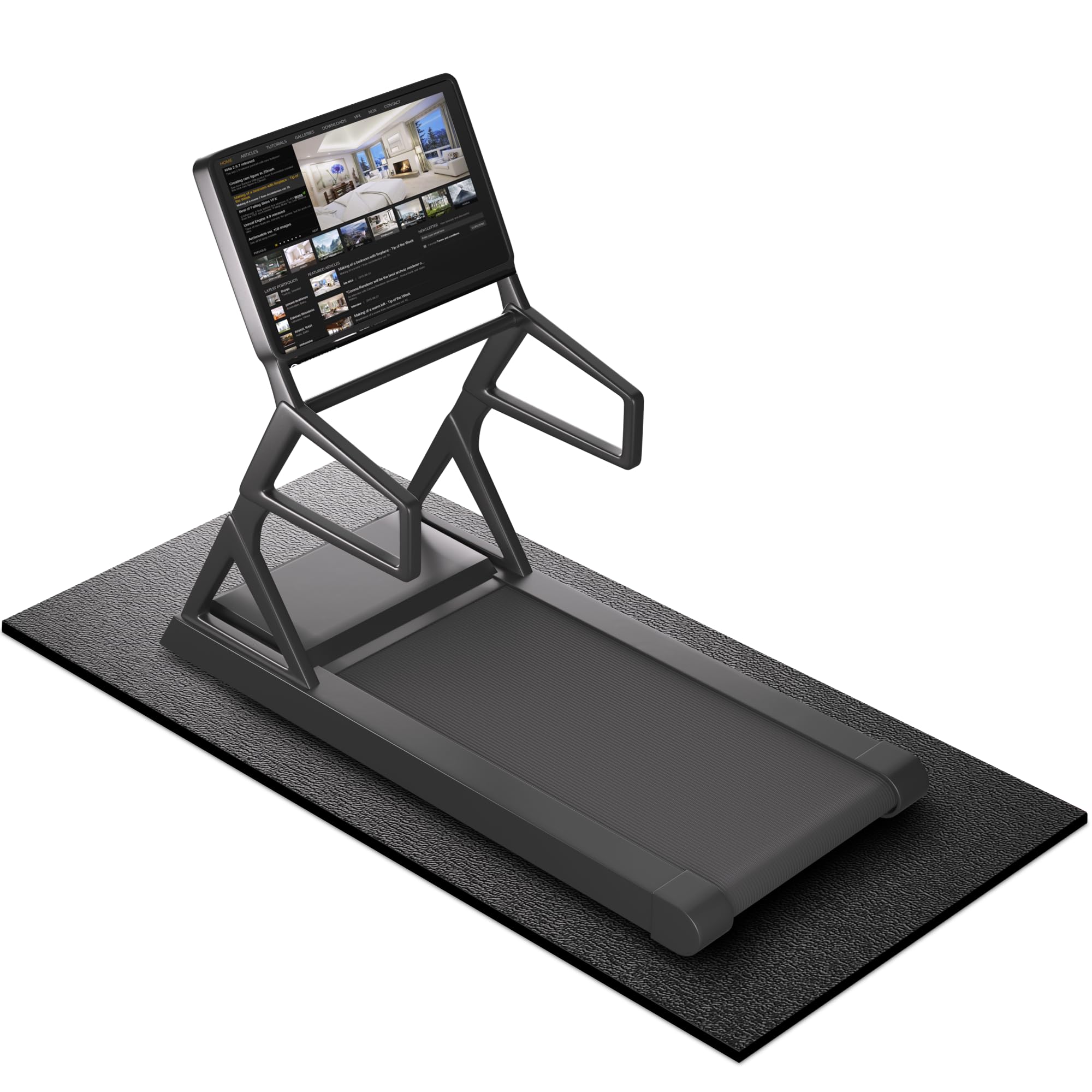 GymCope Treadmill Mat for Hardwood Floor Carpet 7'x3'/6'x3'/6'x2.5'/4'x2'
