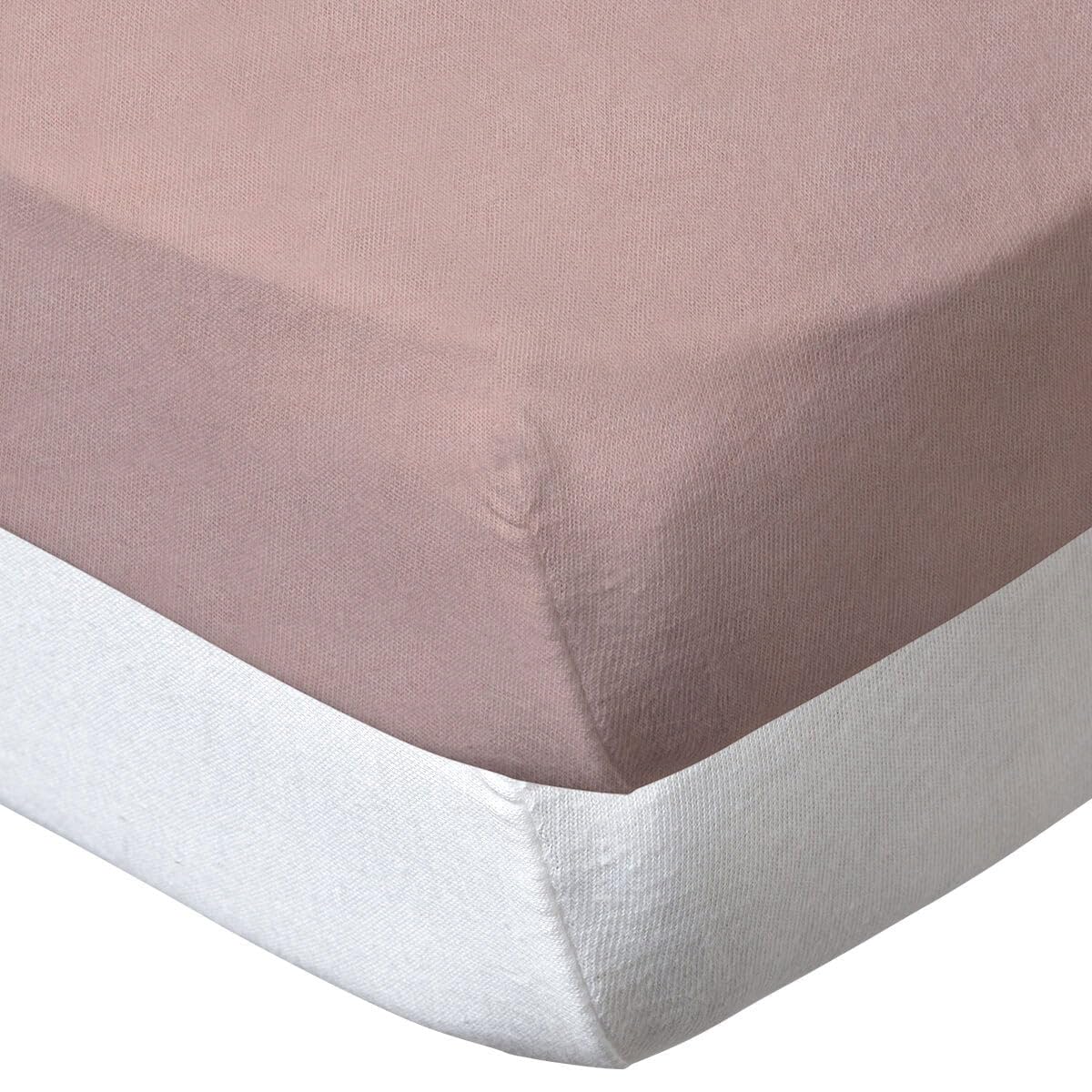 BabyCalin - Set of 2 White/Pink Fitted Sheets BabyCalin 60 x 120 cm