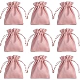 Snadulor 30 Pcs Pink Velvet Drawstring Bags Jewelry Pouches Jewelry Gift Bags Pouches Wedding Favors,2.8x3.5 inch