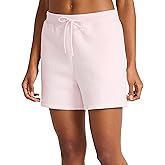 Reebok Womens Campus 4.5” Short, Standard Fit, Midweight Cotton-Poly Fabric