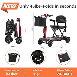 Mbxcooter MS20-F Foldable Mobility Scooter for