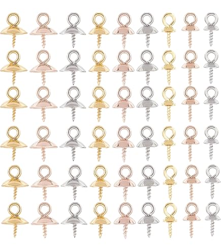 Vis à œil En Acier Inoxydable - 20 Pièces - Dimensions 16 X 4 Mm (trou De 1mm) - Pour Fabrication De Bijoux DIY, Boucles D'oreilles, Artisanat - Couleur Argent - 2
